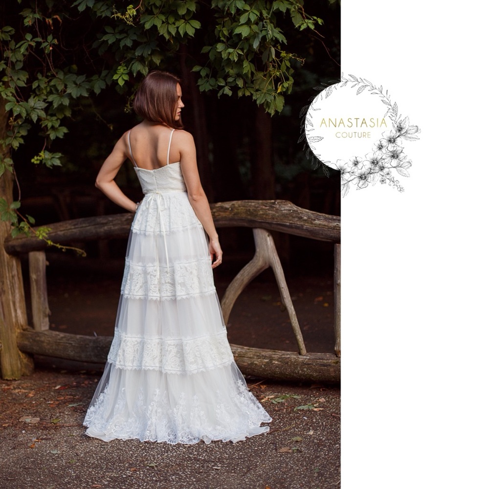 Boho style wedding gown by Anastasia Couture - Picture 4 of 4